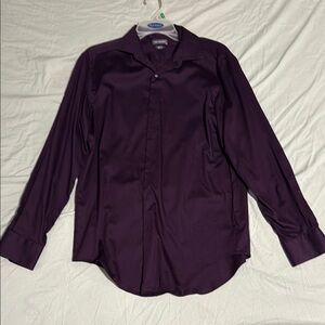 Van Heusen Purple Dress Shirt Classic Long Sleeve